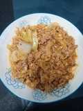 ลาบหมูสับ+ไข่/ผักกาดขาว