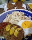 Hamburguesas de lentejas y arroz
