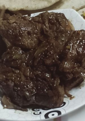 صورة لوصفة كباب الحله بالبصل المكرمل 😋😋