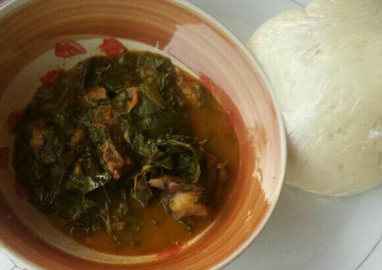 Oha soup and semovita