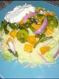 Cous-cous con verduras y salsa alioli