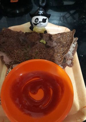 A picture of Ragi dosa.