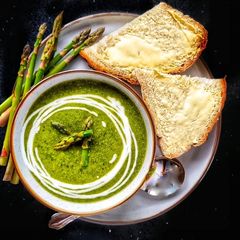 Homemade Asparagus Soup A picture of Homemade Asparagus Soup.