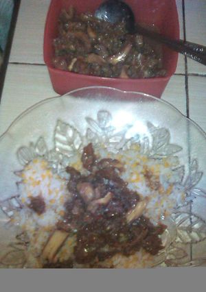 Foto resep Nasi jagung babat pedas
