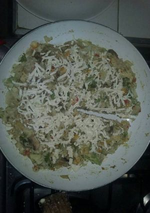 Una foto de Tortilla de verduras con coliflor