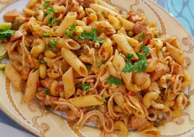 How to Prepare Ultimate Macaroni with Chicken and pasta😋