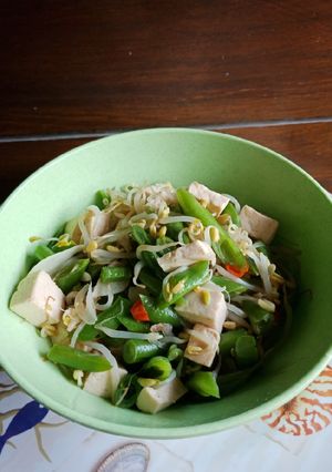 Foto resep Tumis buncis tauge tahu ala anak kost