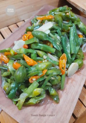 Foto resep Tumis Bunga Genjer (Hijau Cerah Tidak Pahit)