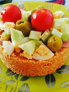 Una foto de Cous cous de gazpacho