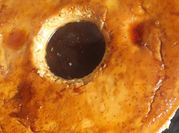 Una foto de flan sencilla