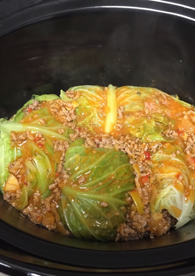 Una foto de Rollo de repollo relleno de carne