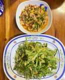 ยำผักบุ้งกรอบ