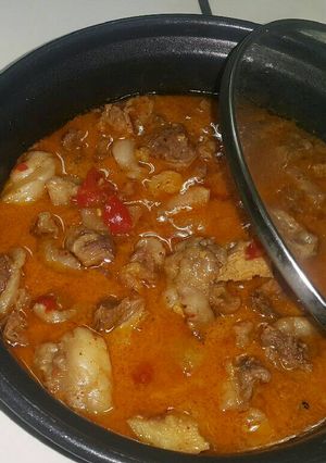 Foto resep Gajih sapi pedas manis asam