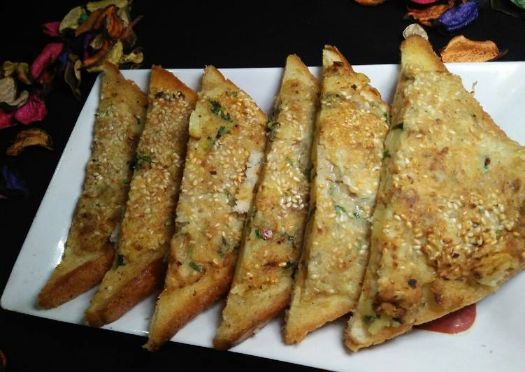 Steps to Make Awsome Sesame Cheese Sandwich Cooking Basics for Newbies