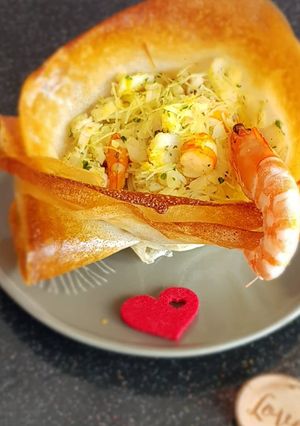 Une photo de °Panier de brick aux fruits de mer°