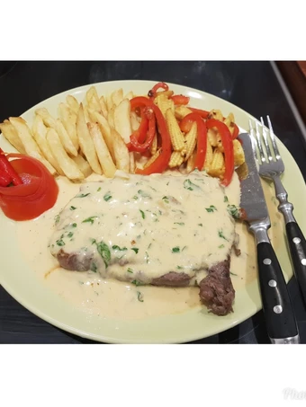 Cara Gampang Membuat Resep Steak sirloin sauce creamy 🥰👍 yang Bikin Ngiler Anti Ribet, Uenak Banget
