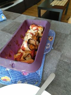 Una foto de Canelones de Berenjena