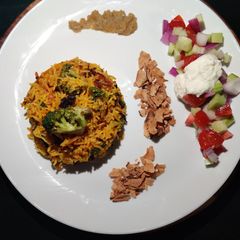 A picture of BROCCOLI FRIED RICE (Indian)..