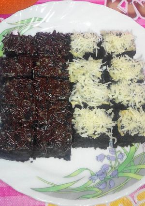 Foto resep Brownies Nasi / Steamed Rice Brownies No Mixer No Oven No DCC