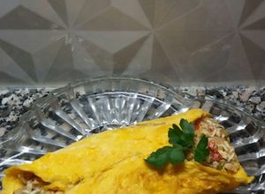 Una foto de Omelette xl con sobrante de relleno de empanadas!!