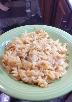 Una foto de Fideos con salsa de zapallo