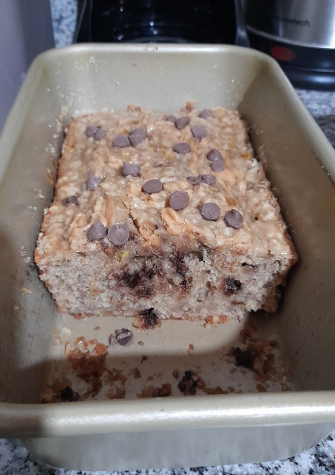 Una foto de Budín de banana sin huevo
