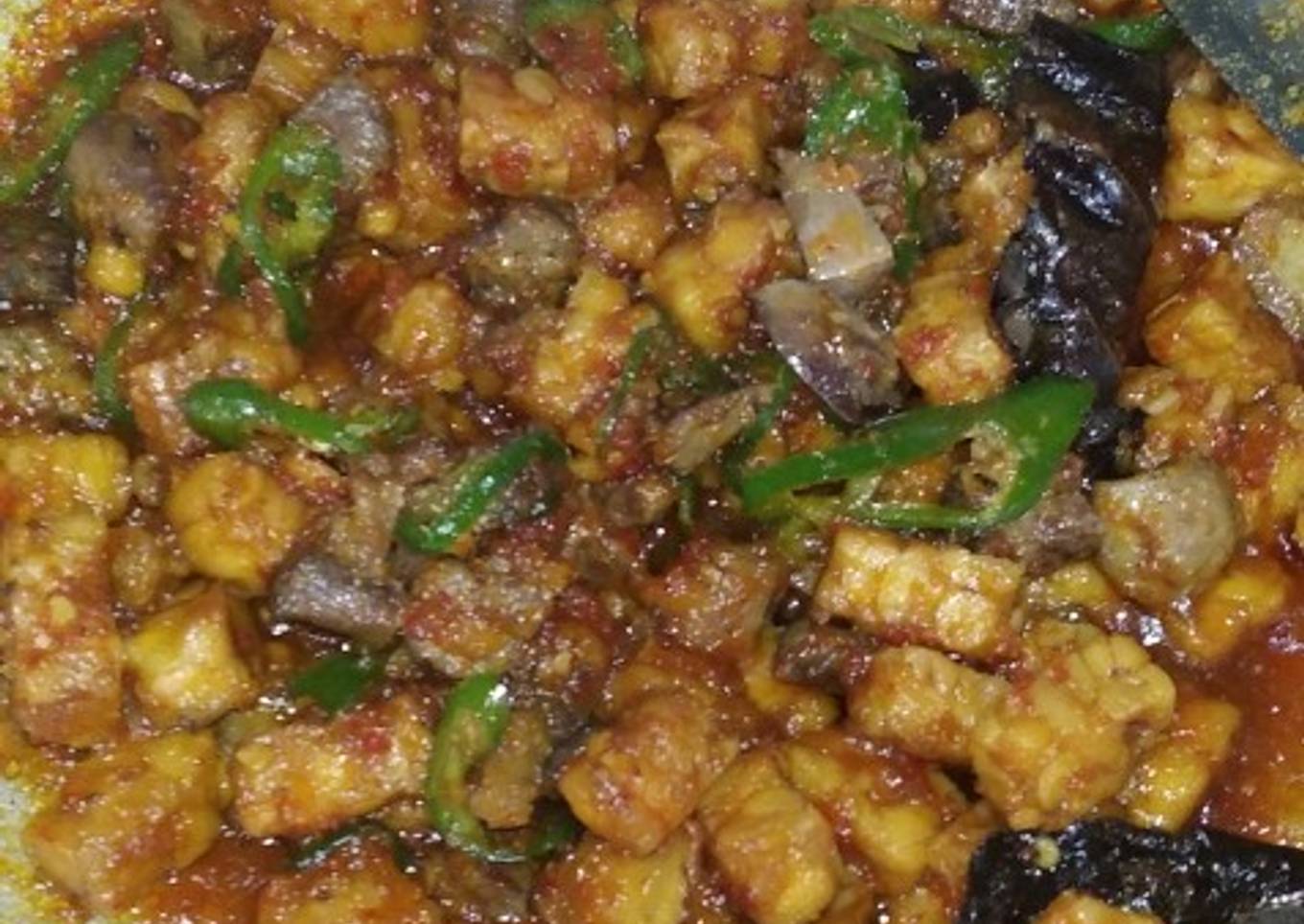 Ati ampela mix tempe masak balado