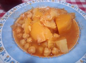 Foto principal de Guiso de garbanzos con calabaza