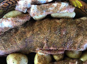 Una foto de Costillas de cerdo al horno de piedra