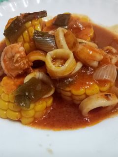 Foto resep Udang Cumi Saus Padang "menu seuprit"