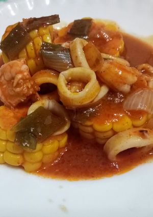 Foto resep Udang Cumi Saus Padang "menu seuprit"