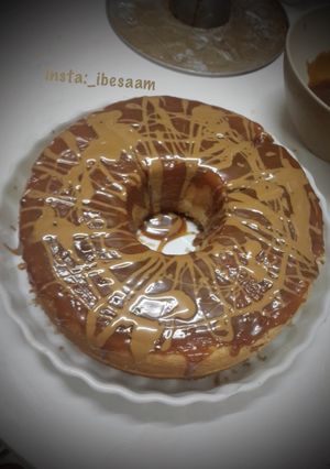 صورة لوصفة كيك اسفنجي بالكراميل واللوتس 💕