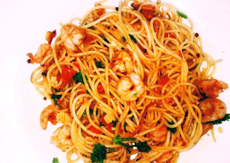 Spaghetti with Prawns