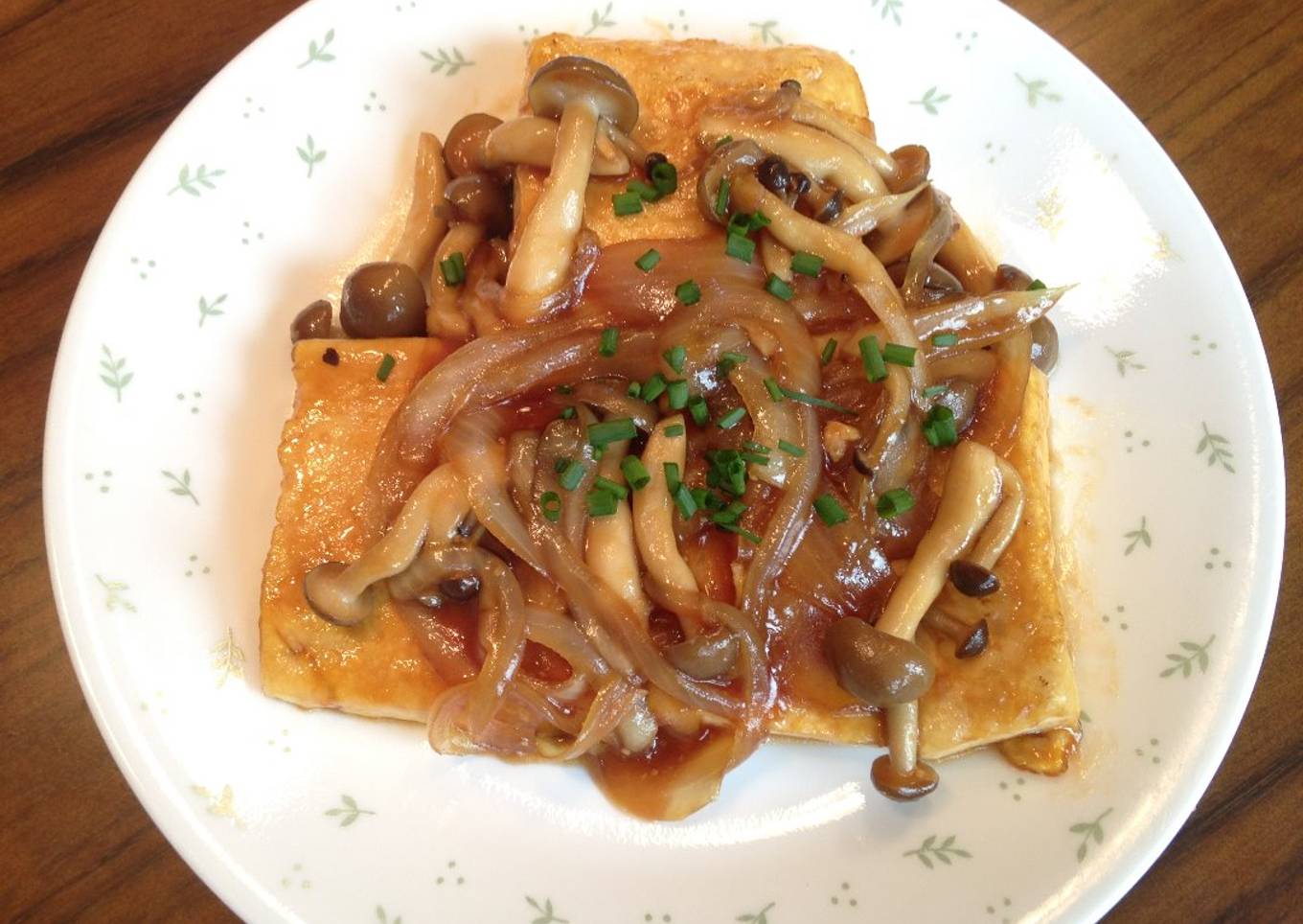 Japanese style tofu steak