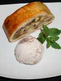 Rollo de manzanas con pasas y nueces