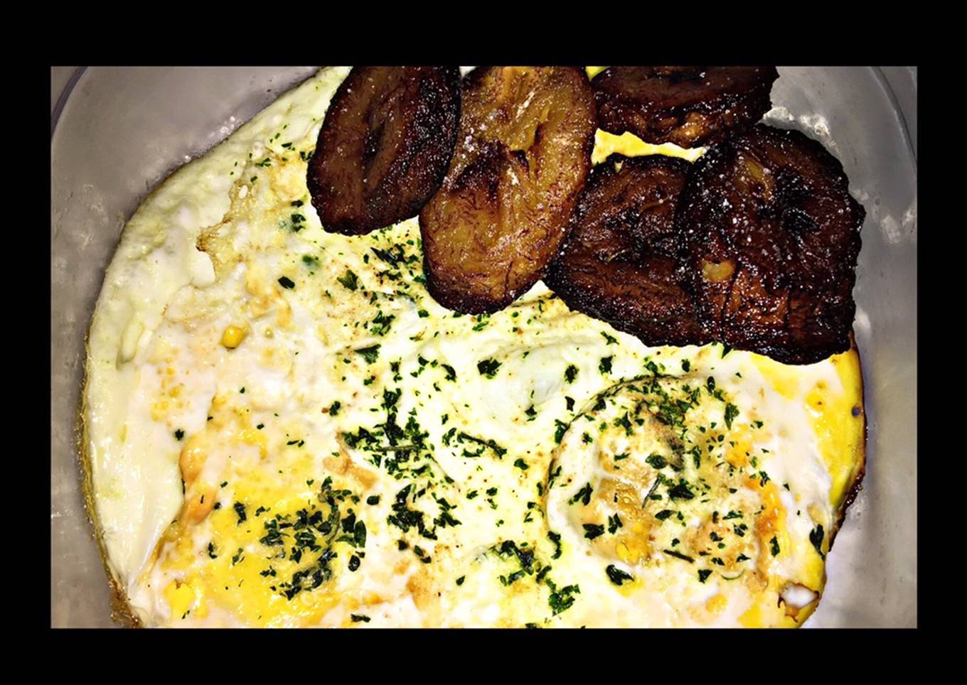 Sweet plantains & egg fry
