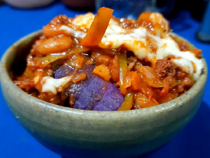 Easy Way Make Recipe Steamed sweet potato with chilli con carne that is Really Delicious, Tasty}