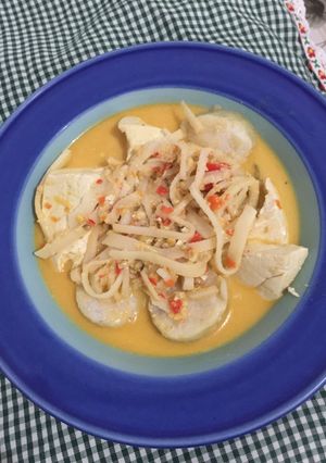Foto resep Lodeh rebung pedas & lontong