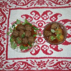 A picture of Masala mutton gola kabab.