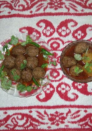 A picture of Masala mutton gola kabab.