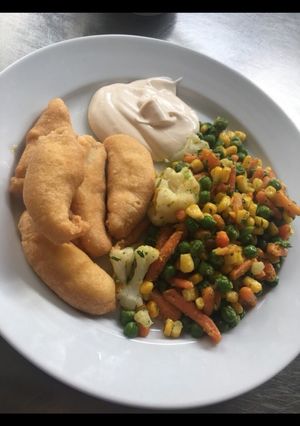 Fogas filé orly módra, párolt zöldséggel 🤤 recept fotója