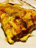 Tortilla de buey de mar y cangrejo real con reducción de salsa de marisco ❤️❤️❤️