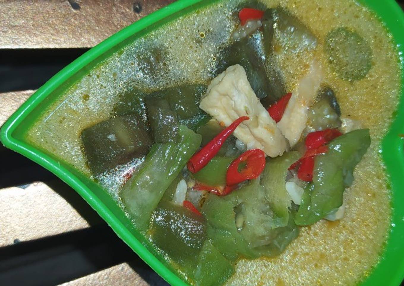 Jangan lombok terong, gambas dan tahu