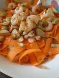 Ensalada tibia con gambas
