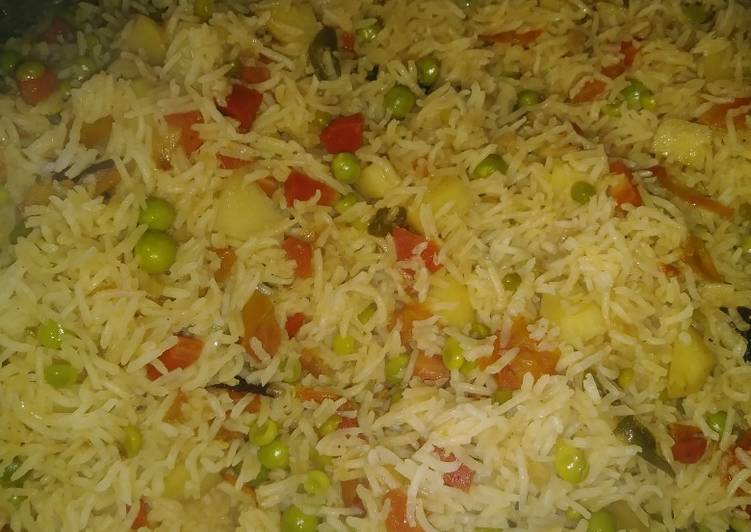 Easiest Way to Make Super Quick Homemade Mix vegetable rice