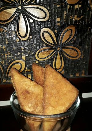 Foto resep Roti goreng topping ayam & sayur
