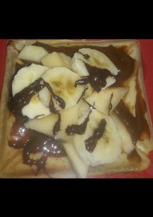 Una foto de Waffles caseros ideal para postre merienda o desayuno 🤗