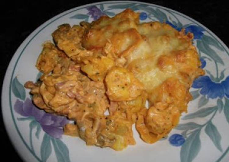 Pasta con salsa de la casa