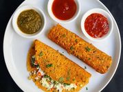 A picture of chickpea flour savoury pancake