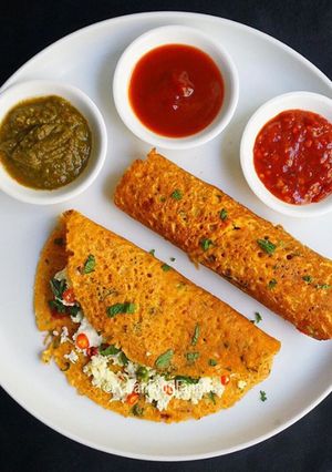 A picture of Healthy Savoury Pancake : Chilla.